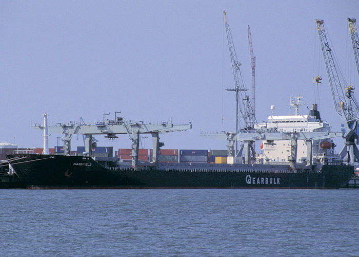 Photograph of the vessel  Harefield pictured on the Nieuwe Maas at Rotterdam on 14th April 1996