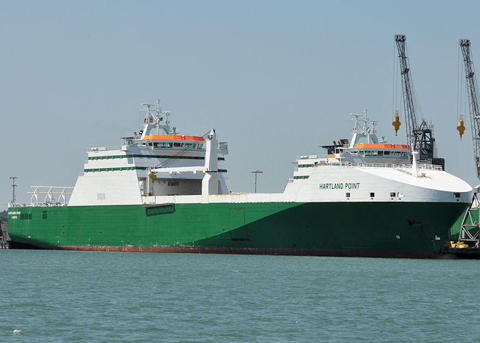 Photograph of the vessel  Hartland Point pictured at Marchwood Military Port on 8th June 2013