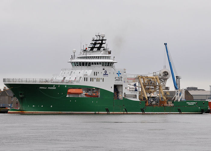 Photograph of the vessel  Havila Phoenix pictured at Montrose on 16th September 2013