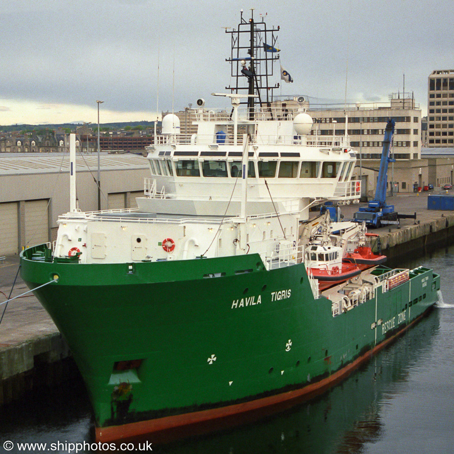  Havila Tigris pictured at Aberdeen on 12th May 2003