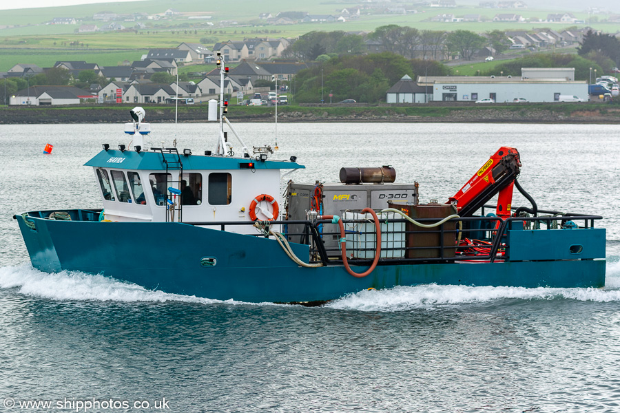 Photograph of the vessel  Havra pictured arriving at Kirkwall on 13th May 2024