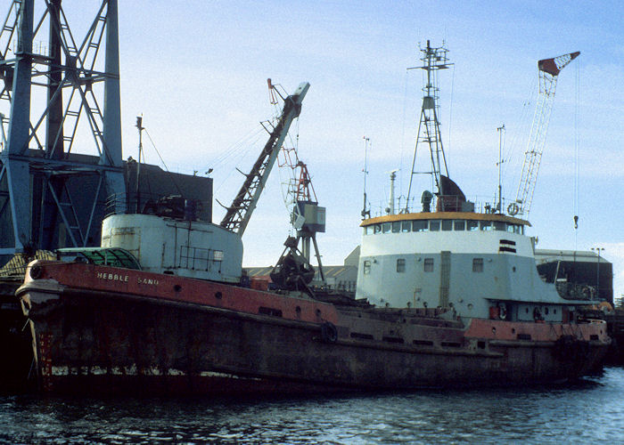 Photograph of the vessel  Hebble Sand pictured at Middlesbrough on 4th October 1997