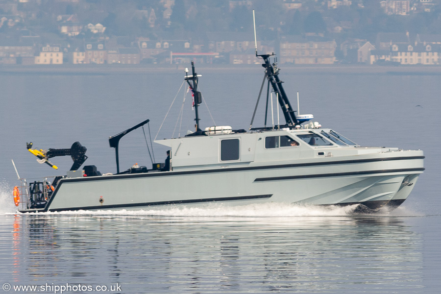 Photograph of the vessel RNMB Hebe pictured passing Greenock on 24th March 2022