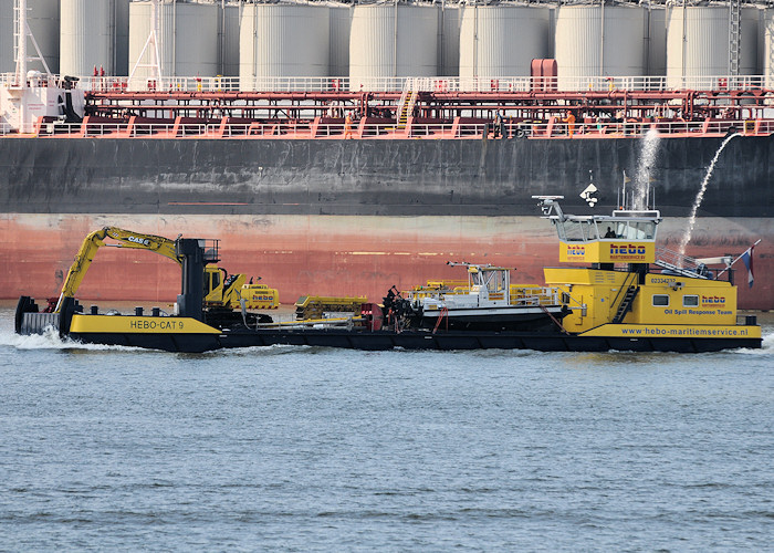 Photograph of the vessel  Hebo-Cat 9 pictured passing Vlaardingen on 26th June 2012