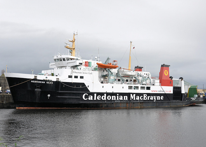 Photograph of the vessel  Hebridean Isles pictured in James Watt Dock, Greenock on 23rd September 2011