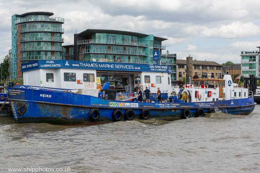 Photograph of the vessel  Heiko pictured in London on 6th July 2023