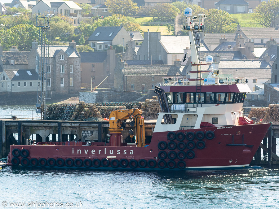 Photograph of the vessel  Helen Mary pictured at Stromness on 17th May 2024