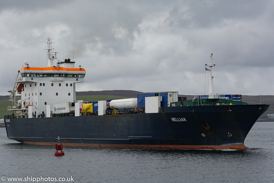 Photograph of the vessel  Helliar pictured departing Lerwick on 20th May 2015