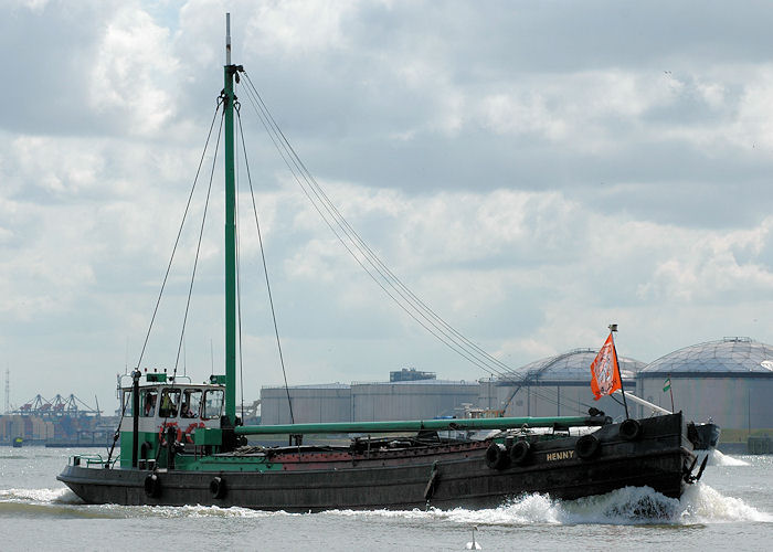 Photograph of the vessel  Henny pictured passing Vlaardingen on 21st June 2010
