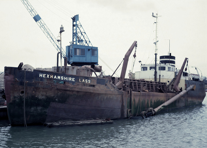 Photograph of the vessel  Hexhamshire Lass pictured at Fareham on 7th February 1988