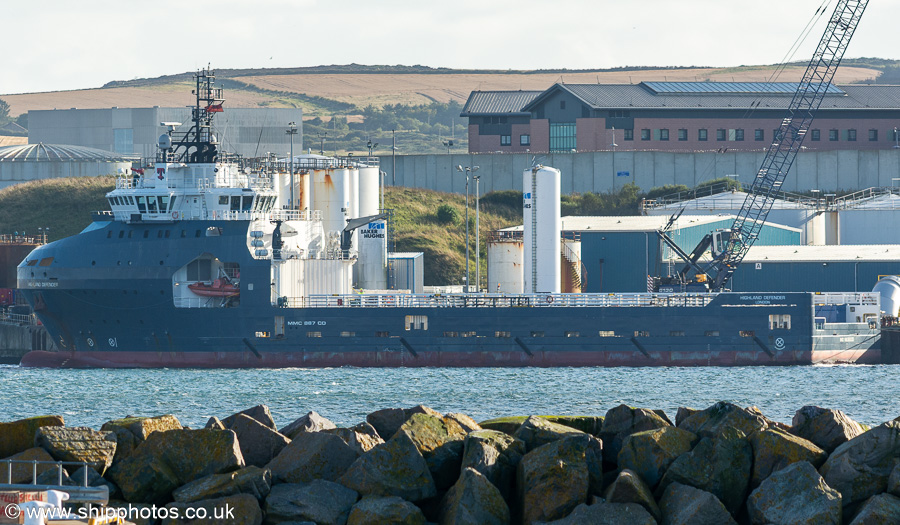Photograph of the vessel  Highland Defender pictured at Peterhead on 12th September 2024