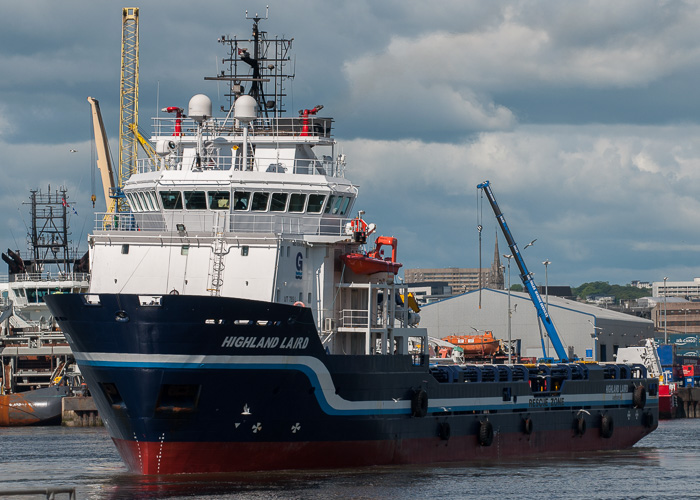 Photograph of the vessel  Highland Laird pictured at Aberdeen on 11th June 2014