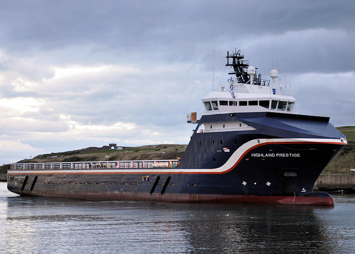  Highland Prestige pictured arriving at Aberdeen on 14th September 2013