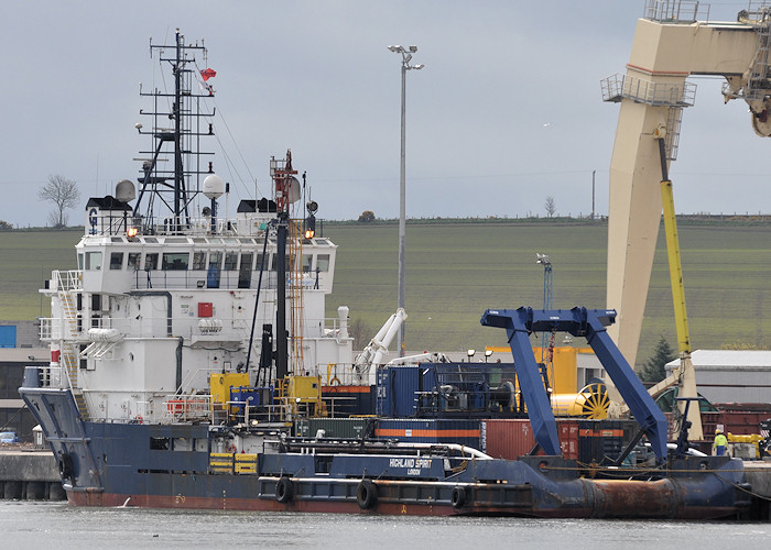 Photograph of the vessel  Highland Spirit pictured at Montrose on 18th April 2012