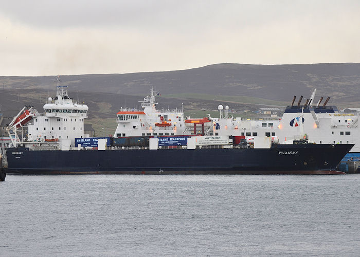 Photograph of the vessel  Hildasay pictured at Lerwick on 10th May 2013