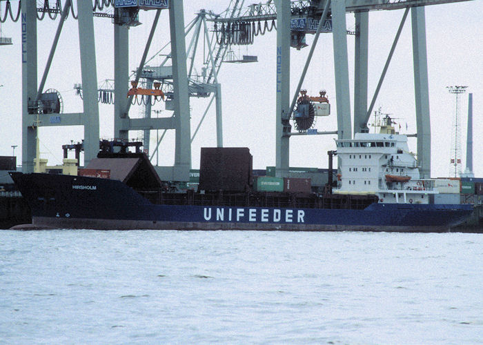 Photograph of the vessel  Hirsholm pictured at Hamburg on 27th May 1998