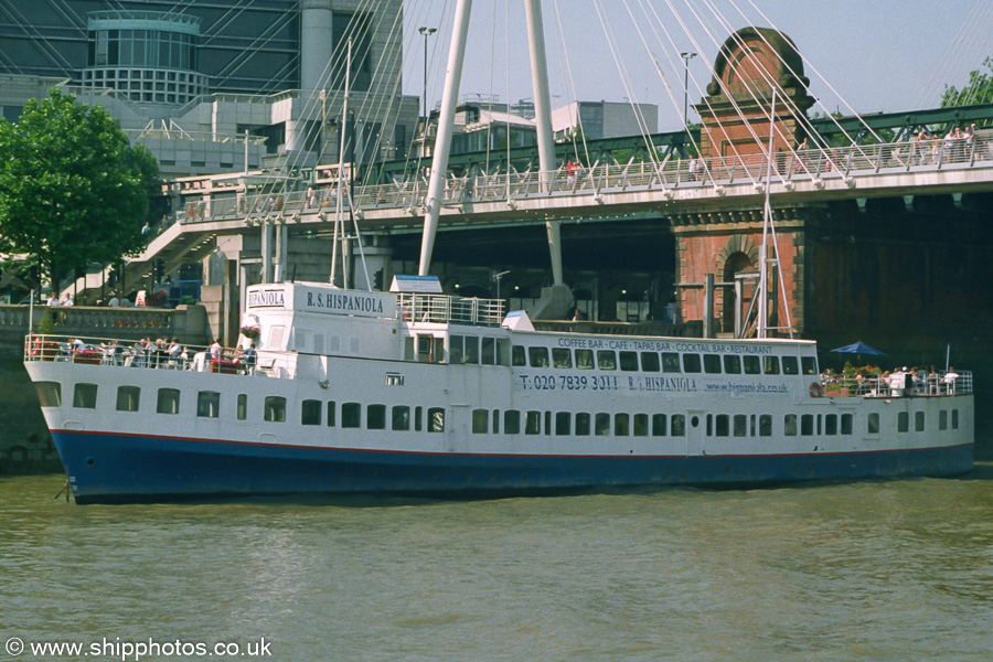 Photograph of the vessel  Hispaniola pictured in London on 16th July 2005
