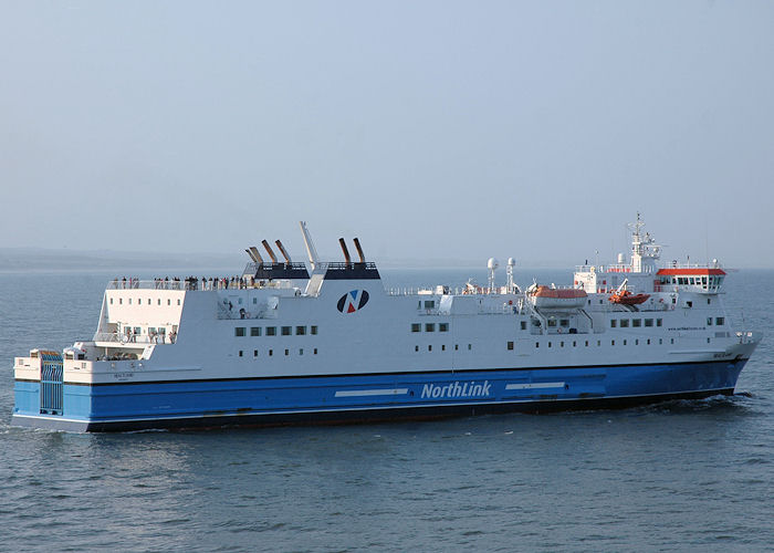 Photograph of the vessel  Hjaltland pictured departing Aberdeen on 29th April 2011