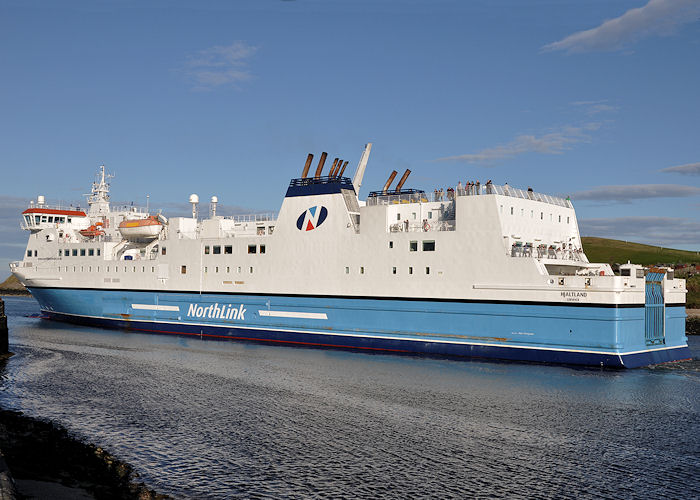 Photograph of the vessel  Hjaltland pictured departing Aberdeen on 6th May 2013