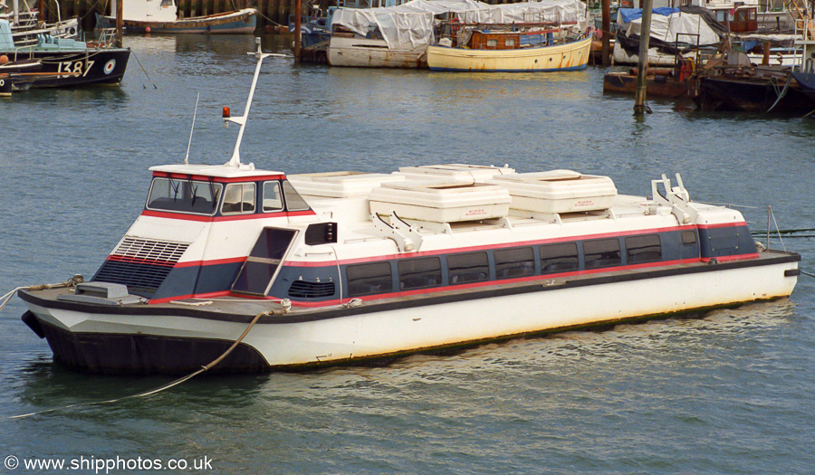 Photograph of the vessel  HM221 pictured laid up at Southampton on 20th April 2002