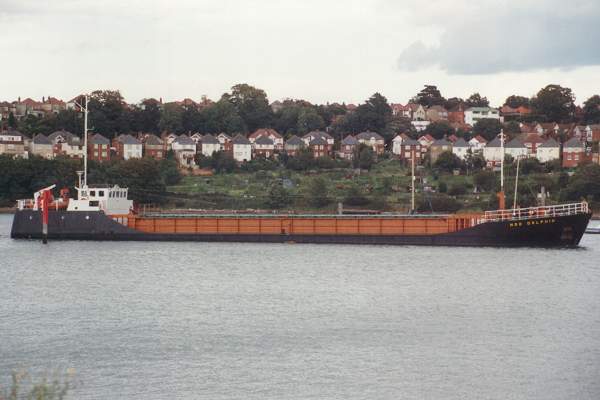 Photograph of the vessel  Hoo Dolphin pictured departing Southampton on 4th September 1992