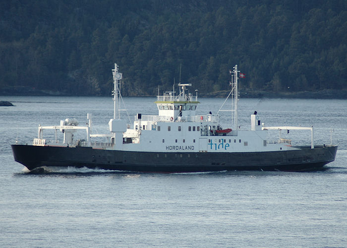 Photograph of the vessel  Hordaland pictured near Bergen on 4th May 2008