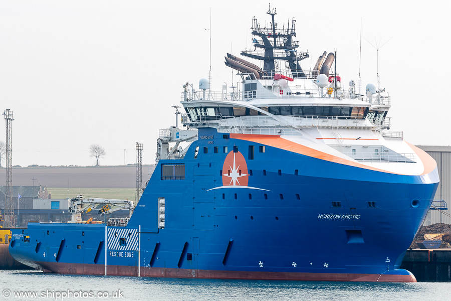 Photograph of the vessel  Horizon Arctic pictured at South Quay, Montrose on 21st March 2025