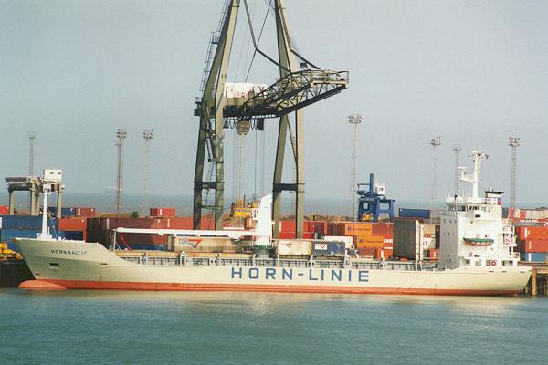 Photograph of the vessel  Hornbaltic pictured in Felixstowe on 20th August 1995