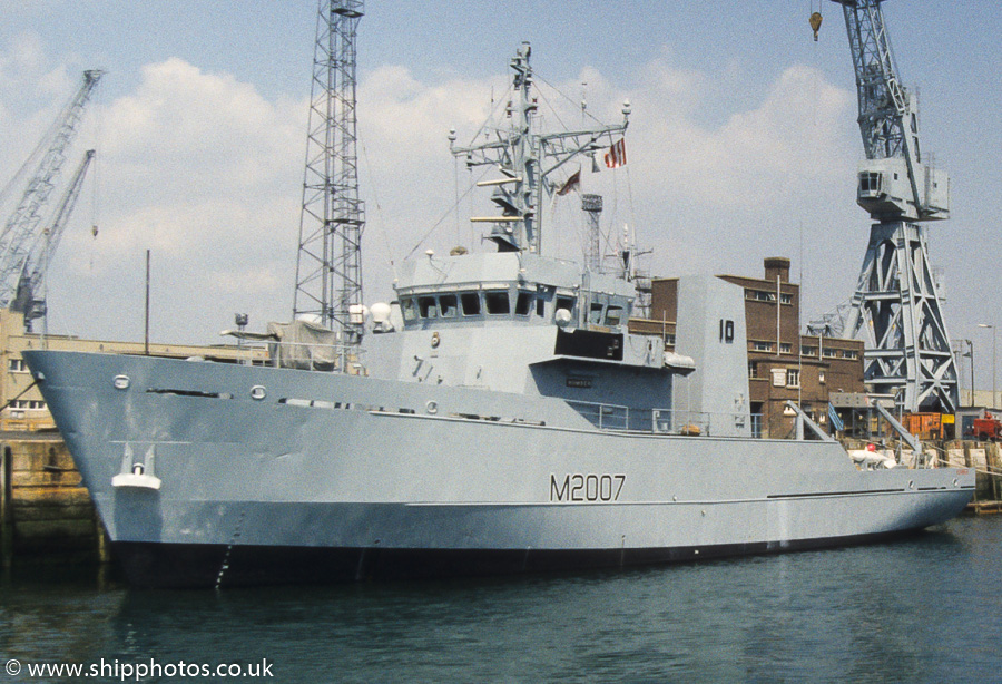 Photograph of the vessel HMS Humber pictured in Portsmouth Naval Base on 29th May 1989