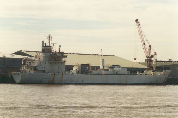 Photograph of the vessel  Humber Arm pictured at Convoy's Wharf, Deptford on 4th April 1997