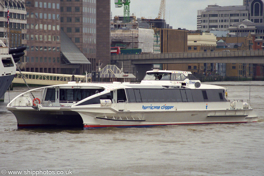 Photograph of the vessel  Hurricane Clipper pictured in London on 3rd May 2003