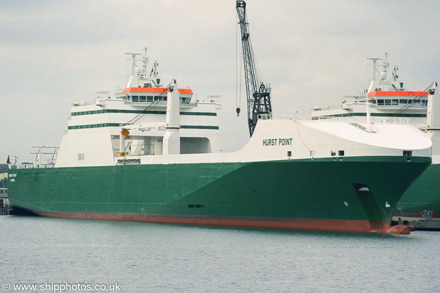 Photograph of the vessel  Hurst Point pictured at Marchwood Military Port on 27th September 2003