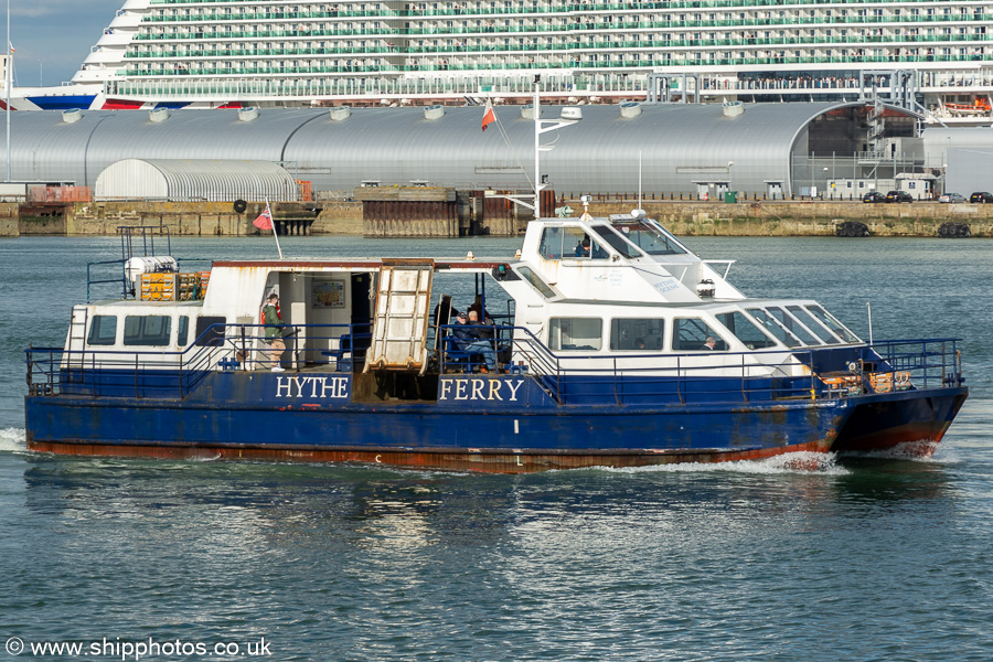 Photograph of the vessel  Hythe Scene pictured departing Southampton on 20th April 2024