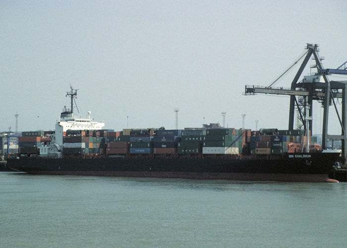 Photograph of the vessel  Ibn Khaldoun pictured at Felixstowe on 10th June 1997