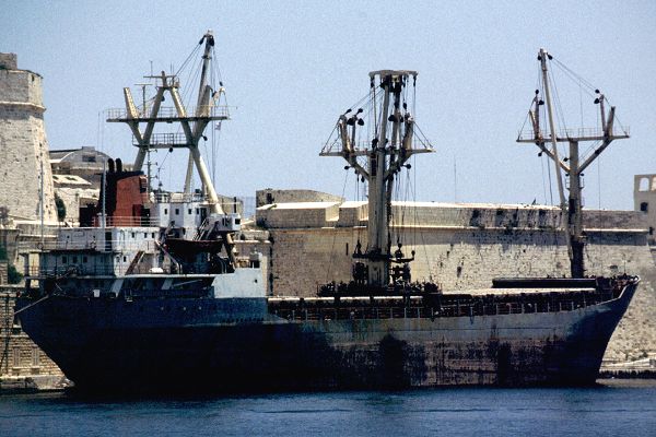Photograph of the vessel  Ideal pictured abandoned in Valletta on 1st July 1999