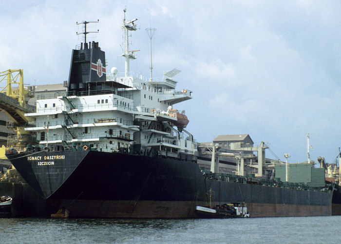 Photograph of the vessel  Ignacy Daszynski pictured at Hamburg on 9th June 1997