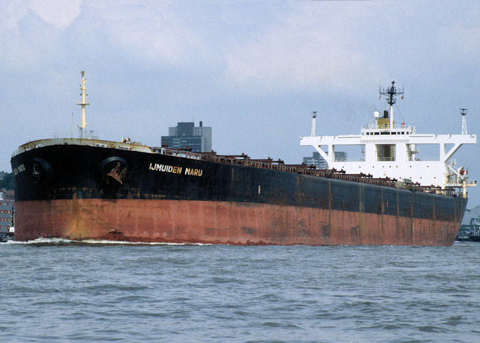 Photograph of the vessel  Ijmuiden Maru pictured departing Hamburg on 27th May 1998