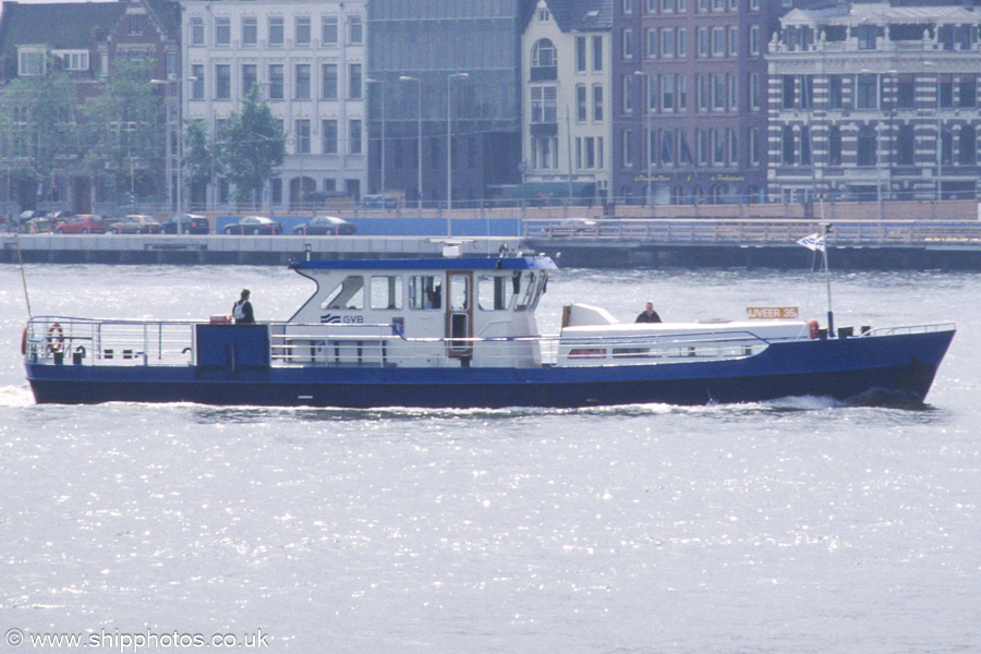 Photograph of the vessel  Ijveer 35 pictured on the IJ at Amsterdam on 16th June 2002