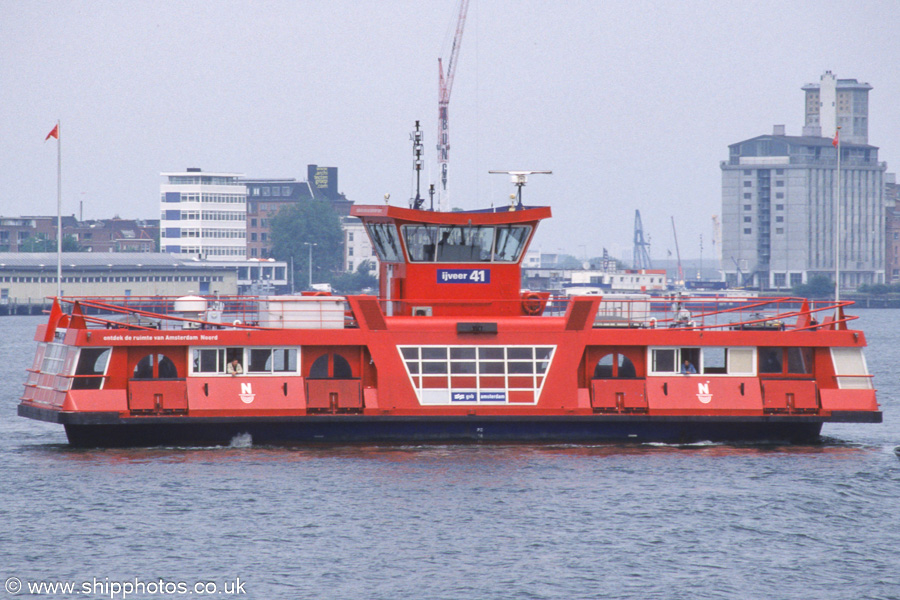 Photograph of the vessel  Ijveer 41 pictured on the IJ at Amsterdam on 16th June 2002