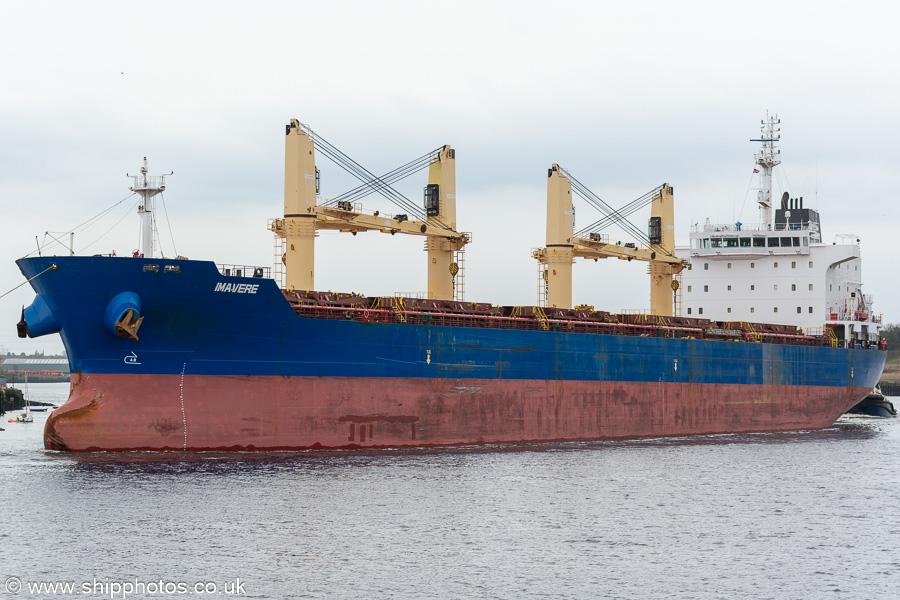 Photograph of the vessel  Imavere pictured passing North Shields on 16th March 2024