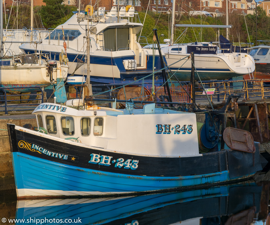 Photograph of the vessel fv Incentive pictured at Royal Quays, North Shields on 27th December 2016