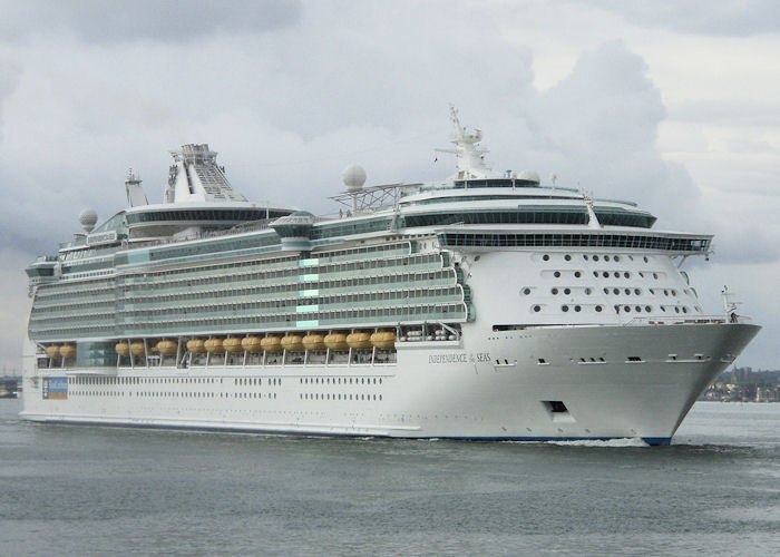 Independence of the Seas pictured departing Southampton on 14th August 2010