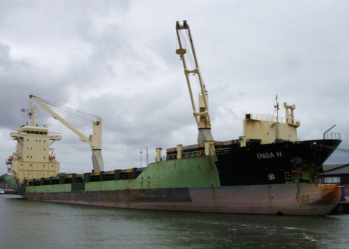 Photograph of the vessel  Inga H pictured in Merwehaven, Rotterdam on 20th June 2010