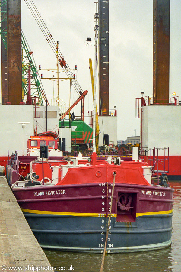 Photograph of the vessel  Inland Navigator pictured in Albert Dock, Hull on 11th August 2002