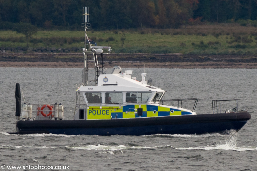 Photograph of the vessel  Iona pictured passing Cloch on 10th October 2016