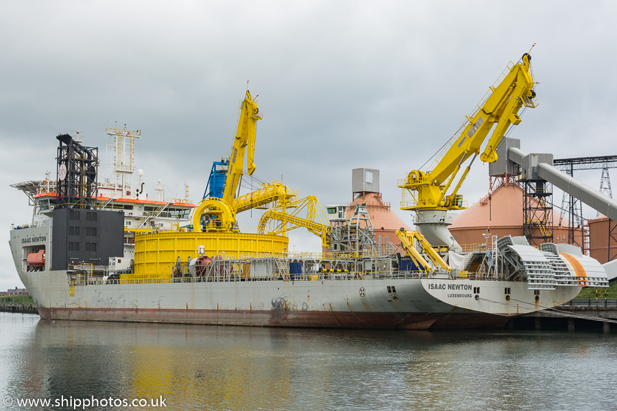 Photograph of the vessel cs Isaac Newton pictured at Blyth on 12th July 2019