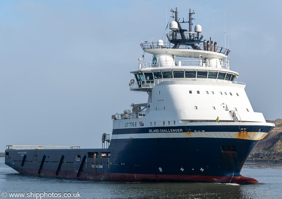 Photograph of the vessel  Island Challenger pictured arriving at Aberdeen on 20th March 2025