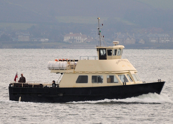 Photograph of the vessel  Island Princess pictured approaching Gourock on 7th April 2012