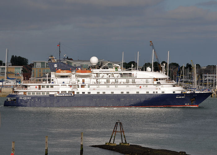 Photograph of the vessel  Island Sky pictured arriving at Portsmouth on 9th June 2013