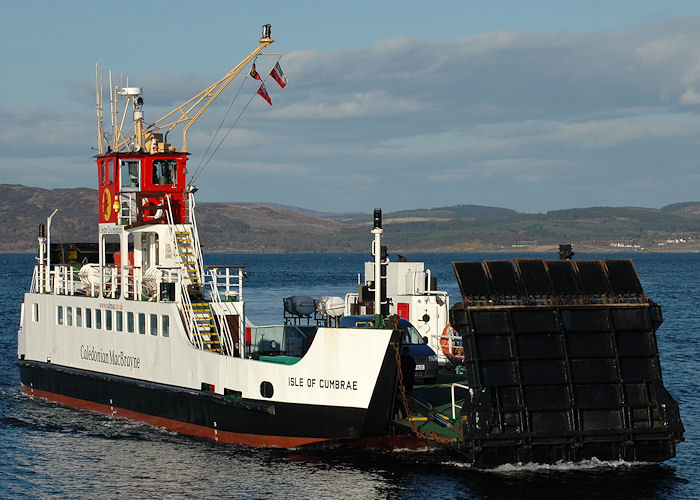 Photograph of the vessel  Isle of Cumbrae pictured arriving at Tarbert, Loch Fyne on 3rd May 2010